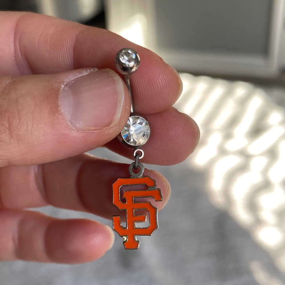 NEW! SF Giants San Francisco Giants jeweled Belly ring